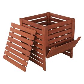 Solid Wood 90-Gallon Compost Bin with Removable Top and Hinged Side Panel Solid Wood 90-Gallon Compost Bin with Removable Top and Hinged Side Panel