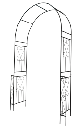 Metal Garden Arch W55'' x H94.5'' Garden Arbor Trellis Climbing Plants Support Rose Arch Outdoor Arch Cream White Metal Garden Arch W55'' x H94.5'' Garden Arbor Trellis Climbing Plants Support Rose Arch Outdoor Arch Cream White